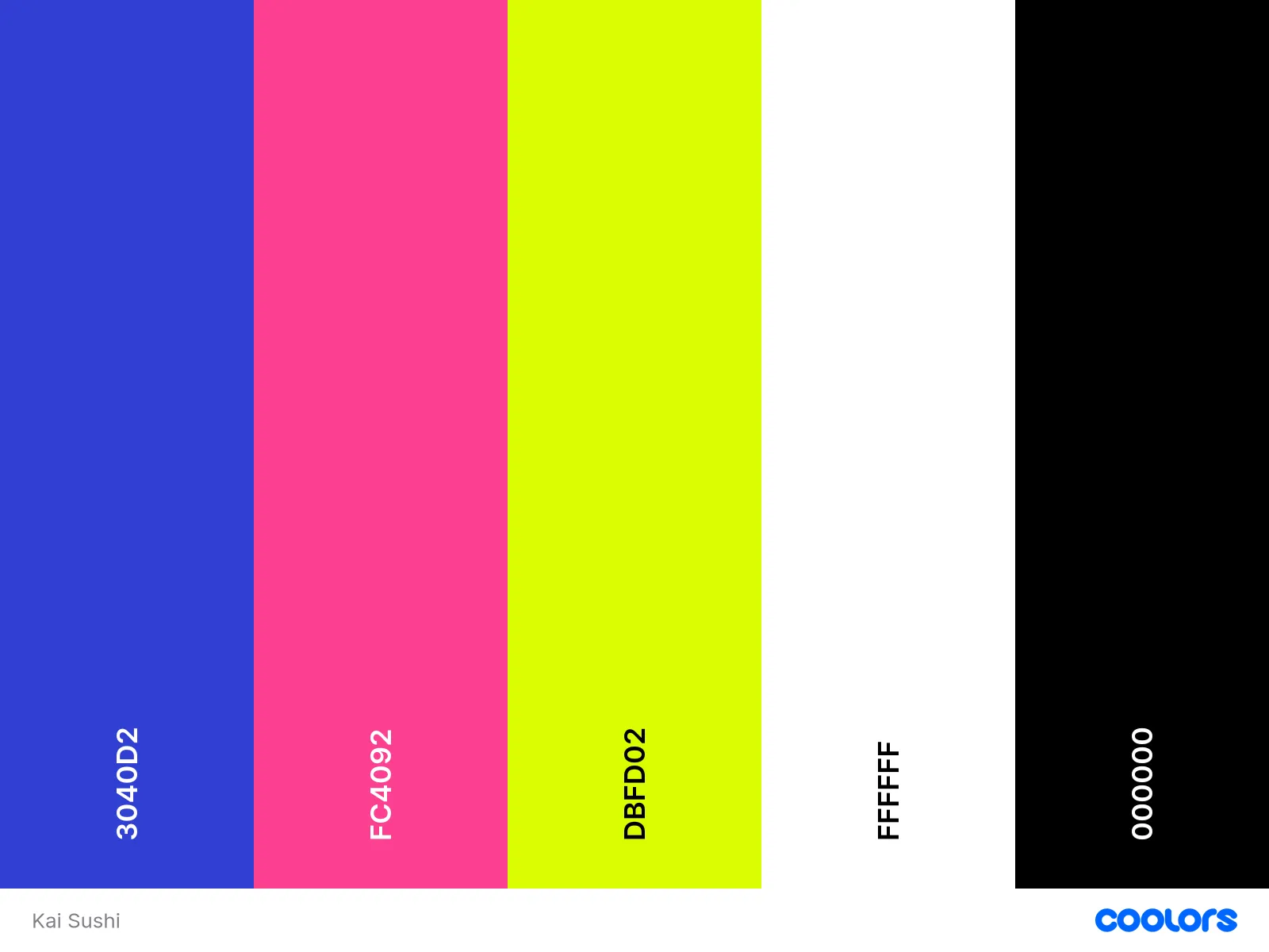 Kai Sushi color palatte